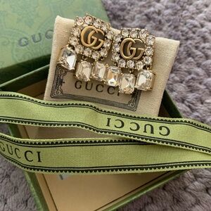 OMG! AUTHENTIC NWOT GUCCI CRYSTAL EARRINGS